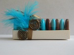 boite transparente pvc turquoise chocolat(KIT)