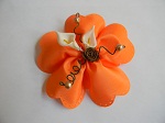 fleur orange petale coeur